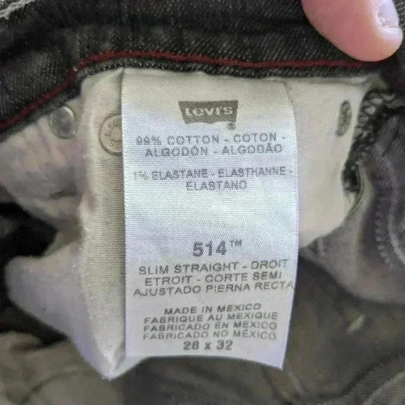 VTG LEVI'S model  514 SLIM STRAIGHT size 28X32 Made in Mexico - Picture 7 of 10